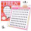 Self Adhesive Bottom Lashes, Pre Glued No Glue Lower Lash Clusters, Ultra Thin Invisible Band, Natural Wispy Under Lash Extensions, Easy Apply for Beginners(PG-ZE93-6-7mm)