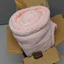 Bedsure GentleSoft Pink Fleece Throw Blanket for Couch - 300GSM Cozy Soft Blankets for Women, Cute Small Fleece Throws for Girls, Pink Home Decor Gifts, 50x60 Inches