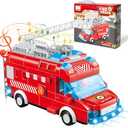 lausomile Play Ambulance Toy for Toddler Kids 3 4 5 6 7 8 Years Old - Friction Powered Emergency Rescue Vehicle Truck with Light and Sound,Christmas Birthday Gifts for Boys Girls Age 3-12