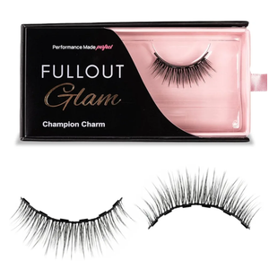 Full Out Glam Champion Charm Magnetic Lashes, Premium Reusable Magnetic Eyelashes, Refined Natural Look, No Glue Needed, Instant Application, Strong Performance Ready Hold, Contains One Set of Lashes