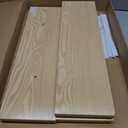 BAYKA Floating Shelves for Wall, 22.5 inches Wall Mounted Rustic Wood Shelves for Bathroom, Bedroom, Living Room, Floating Shelves for Books/Storage/Decor (Light Oak-Toned,Set of 3) (F. Oak-toned - Mid-century Revival Style(mdf Material))