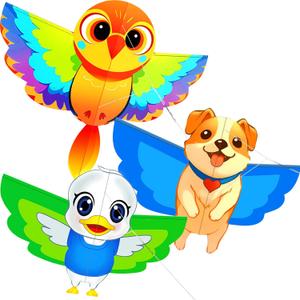 HENGDA KITE Animals Kite for Kids Beginners and Adults Cute Design High Definition Printing Easy to Carry (Yellow Blue White) HENGDA KITE Animals Kite for Kids Beginners and Adults Cute Design High Definition Printing Easy to Carry (Yellow Blue White)