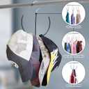 EASYVIEW Belt Scarf Hanger Space Saving Organizer Hanging Multi Purpose Ties Shoe Rack Gym Bag Organizer Closet Organization