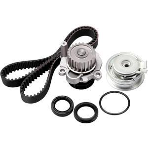OCPTY Timing Belt Kit with Water Pump Replacement 1999-2005 For Volkswagen Beetle l4 2.0L For Golf l4 2.0L 1999-2005 For Volkswagen For Jetta l4 2.0L Replaces TBK296 WP9020 WP180-2220