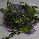 Wisteria Hanging Flowers Artificial Flower Vines Fake Hanging Plants for Outdoor Garden Wedding Arch Decor (Purple, 1.8m)