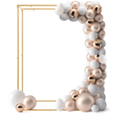 DOEWORKS Wedding 6.5 FT Gold Rectangle Arch Stand, Ceremony Balloon Arch Stand for Wedding, Birthday Party,Gold
