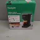Tastyle Single Serve Coffee Maker, Iced and Hot Coffee Machine for K Cup & Grounds, Compact Design, 40oz Removable Water Reservoir, 6 to 24 Oz Brew Sizes, Fits 7.3" Travel Mug, Black