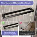 Neo-Angle Corner Shower Doors 36" D × 36" W × 72" H, Frameless Pivot Shower Door, 1/4" (6 mm) SGCC Tempered Glass with Safety Film & Nano Coating Matte Black (Shower Base Not Included)