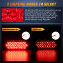 Nilight 5.5" Aluminum Housing Tail Light 2 PCS 24 LED Red Brake Lights | Marker Lights Surface Mount IP67 Waterproof For 10-30V RV Camper Trailer Truck Bus Boat