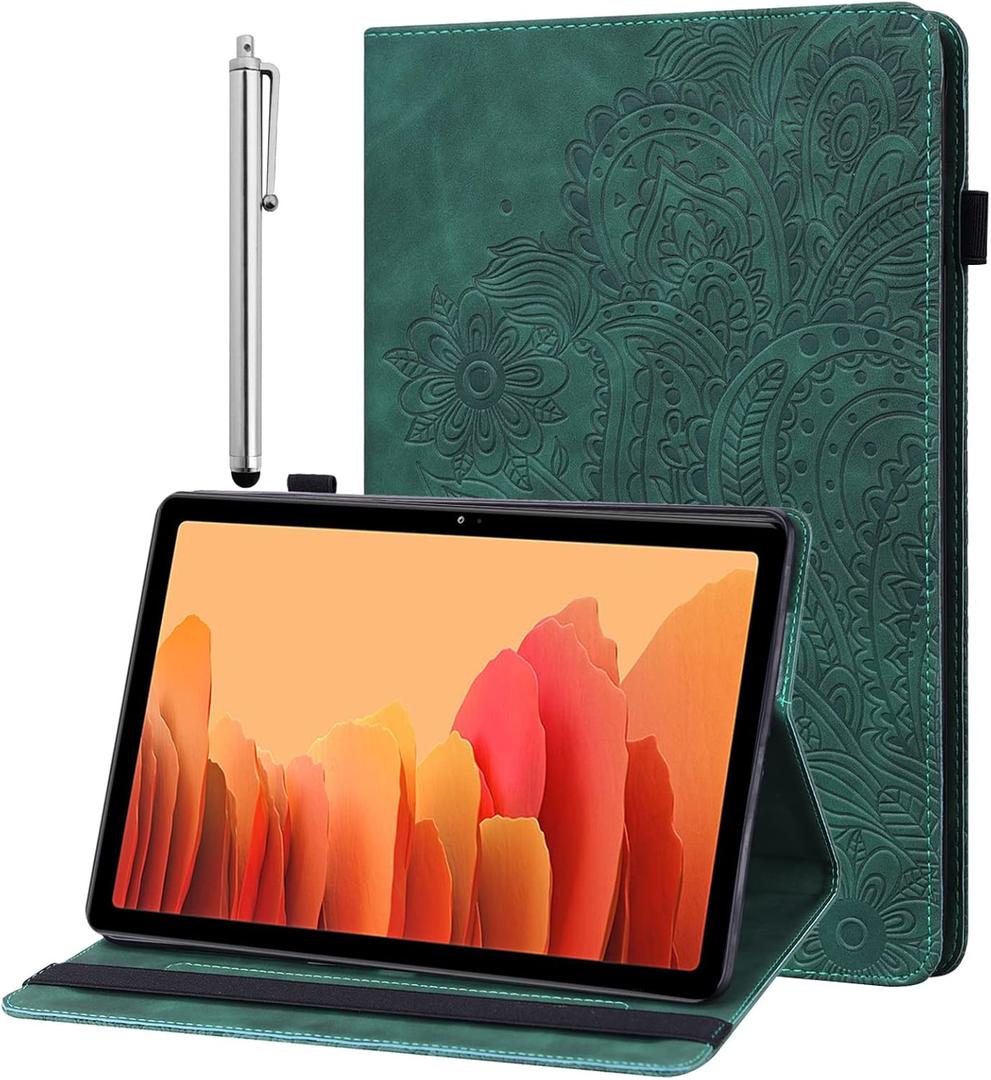 ALILANG Tablet Case for Samsung Galaxy Tab S2 9.7 inch (SM-T813/T815 /T819) with Stylus, Multiple Viewing Angles Premium PU Leather Stand Cover Galaxy Tab S2 9.7 Case-Green