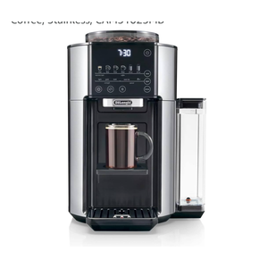 De'Longhi TrueBrew Drip Coffee Maker, Built in Grinder, Single Serve, 8 oz to 24 oz, Hot or Iced Coffee, Stainless, CAM51025MB