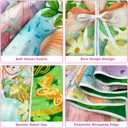 15 Inch Mini Easter Tree Skirt St. Patrick's Day Tree Skirt Green Clover Easter Eggs Bunny Double Sided Print Mat for Home Tabletop Christmas Tree Decoration