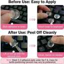60pcs Keyboard Stickers for Long Nails, Clear Glass Bubbles, Protect Nail Art, No-Residue, Reusable Raised Keyboard Stickers, for Desktop Keyboards, External Keyboards, Calculators