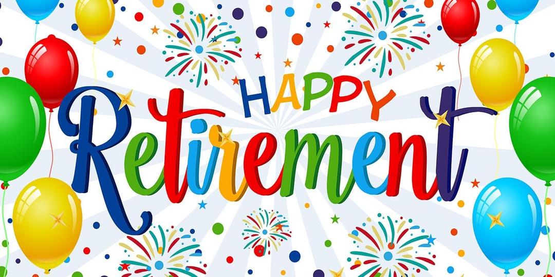 78.74''x39.37'' Retirement Banner Happy Retirement Party Decorations for Office F325