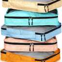 Bulyoou 5 Pcs Packing Cubes for Suitcase Large Travel Cubes Carry on Luggage Organizer Bags for Clothes Accessories (L,Pastel)