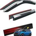Sze Rain Guards Compatible with Ford Bronco Sport 2021-2025 Side Window Deflectors Anti-Rain Window Visors with Tape 304 Stainless Steel Trim All-Weather Protection Outside Channel-4pcs