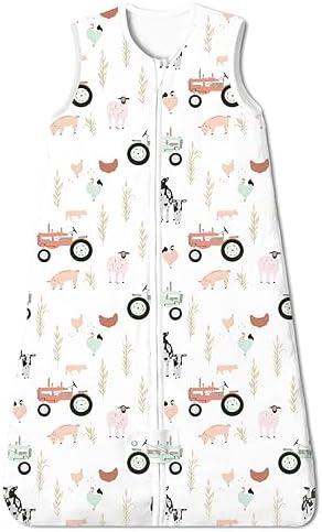 TotAha 1.0 TOG Toddler Sleep Sack 2T-3T-4T for Girls Boys, Buttery Soft Sleeping Sacks with 2-way Safe Zipper, Premium All Season Sleep Bag, Farm XL