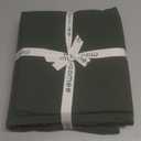 MooMee Bedding Sheet Set 100% Washed Cotton Linen Like Textured Breathable Durable Soft Comfy (Solid Olive Green, Queen)