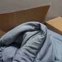 Bedsure Queen Size Comforter Set, Grayish Blue Soft Prewashed Bedding for All Seasons, 3 Pieces GentleSoft Down Alternative Bed Set, 1 Lightweight Comforter (90"x90") and 2 Pillowcases (20"x26")