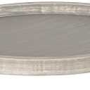 Kate and Laurel Bruillet Farmhouse Round Tray, 15 inch Diameter, Rustic Gray, Wooden Tray for Coffee Table