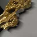 Eaoundm Resin Frame Decorative Wall Mirror Makeup Mirror Tabletop Mirrors, for Bedroom Living-Room Dresser Decor 8.2W x 13 L inchs (Black)