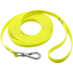 Long Leash Waterproof Training Longline Outdoor Dog Leash Great for Training, Beach, Yard, Play, Camping (50ft, yellow)