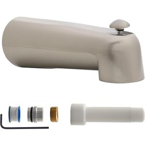 Westbrass E507DUS-07 Universal Fit 7" Diverter Tub Spout, Zinc, Satin Nickel (1 Pack)