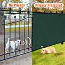 iCover 4x50ft Privacy Screen Fence, Outdoor Fencing Panels, Garden Windscreen Mesh Shade Sail Net Barrier, Include Reinforced Bindings and Brass Grommets Cable Zip Ties, Green