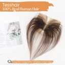 Clip in Bangs Real Human Hair, Human Hair Clip in Bangs, Middle Part HairPieces, No Tangle & Smooth, 11g #02 Dark Brown