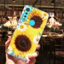 Phone Case for Moto G Stylus, Motorola G Stylus Case for Girls, Slim Shockproof Clear Floral Pattern Soft Flexible TPU Back Phone Protective Cover for Motorola Moto G Stylus 2020 (Sunflower)