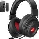 EKSA USB Gaming Headset for PC - Computer Headset with Detachable Noise Cancelling Mic, SurroundTuned Audio, 50MM Driver - Headphones with Microphone for PS4/PS5, Xbox One, Laptop, Office (Wireless)