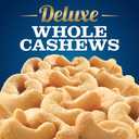 PLANTERS Deluxe Salted Whole Cashews, Party Snacks, Plant-Based Protein, Quick Snack for Adults, After School Snack, Roasted Cashew Flavored with Sea Salt, Bulk Nuts, Kosher, 1 lb 2.25oz Canister