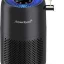 Air Purifiers for Home Bedroom, AromaRoom H13 HEPA Air Purifier Filter for Allergies, Pollen, Smoke, Dusts, Pets Dander, Odor, Hair, 22dB Quiet Air Cleaner for Room, Office, Dorm, AP100-B (Black)