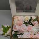 Ling's Moment Blush Silk Artificial Flowers Combo for Wedding Bouquets Centerpieces Flower Arrangements Decorations Bridal Shower (Grand, Pk-pink & Cream)
