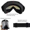 Professional Motorcycle Motocross Goggles 2-Pack Dirt Bike ATV Riding Racing Wide vision Glasses Anti-Fog Scratch Windproof Dustproof Goggles for Adult Youth Kids Clear Lens
