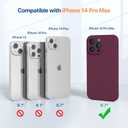 Miracase Designed for iPhone 14 Pro Max Phone Case with Screen Protector,[Upgraded Enhanced Camera Protection],Shockproof Liquid Silicone Case with Microfiber Lining,6.7 inch, Wine Red