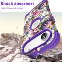 Hocase Heavy Duty Case for iPhone Air 6.5"", Purple Pink Flowers