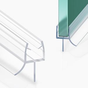 2PCS Shower Door Bottom Seal Strip, Clear PVC, 36" Length, Fits10mm Thick Glass, Prevents Leaks & Water Damage, Easy Installation, No Adhesive Required (Clear, 36in for 3/8"(10mm) Door)