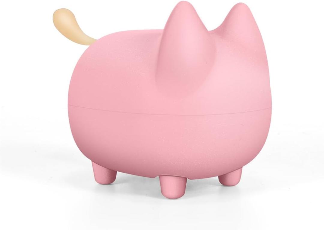 Cute Bluetooth Speaker, Mini Cat Portable Wireless Speakers with Loud Stereo Sound, Built-in Mic, Dual Pairing,40H Playtime for Room, Desk Decor, Xmas Gift for Kids, Women (Pink)
