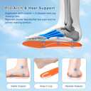 Insoles for Women Man,Cloud Soles for Men Women,4D Cloud Soles for Men,Anti Fatigue, Shock Absorption, Foot Pain Relief (Orange 6.5-11