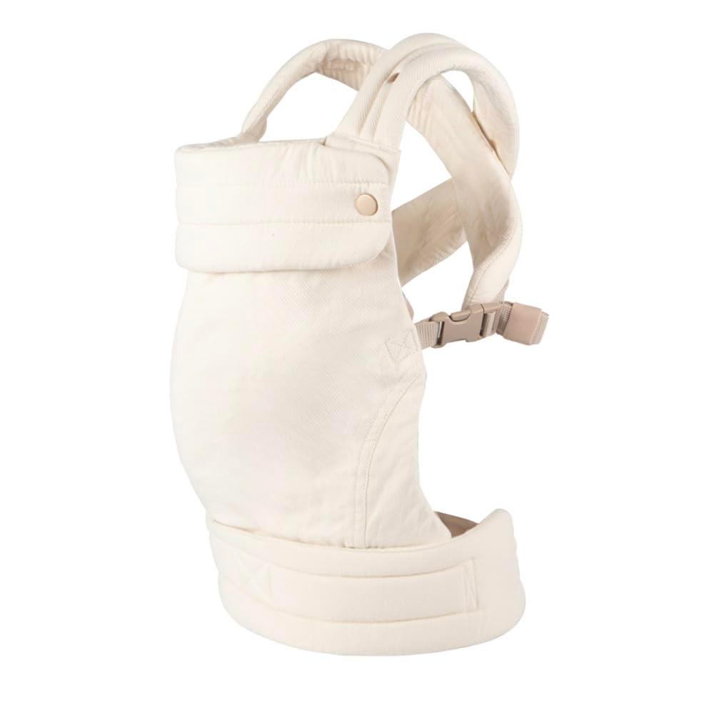 Ergonomic Baby Carrier Newborn to Toddler, Lightweight & Breathable Cotton Infant Carrier for Hands Free Comfort (Off White)