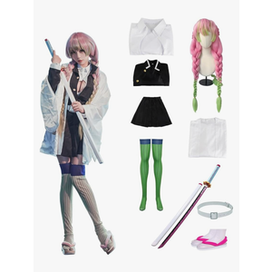 Full Set Men Anime Cosplay Costume For Tanjiro Party Role Costume Kimono Outfit Including Shoes Wig Sword XXL