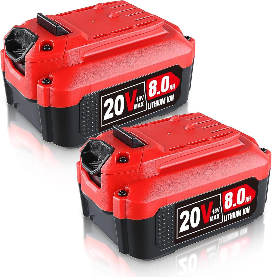 8.0Ah 2Pack Lithium Compatible with Craftsman 20V Cordless Power Tools Replacement for Craftsman 20V Battery
