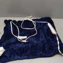 Massaging Weighted Heating Pad for Back Pain Relief, Heating Pads for Neck, Shoulder, Cramp, Portable Heated Pad with 3 Heat Settings & 6 Massage, 18 Relaxing Combinations, Auto Off, 20"*24", Dark Blue