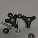 2-Pack Lawn Mower Handle Knob Nut Bolt Kit – Triangle Handle Bolts Replacement Accessories for Honda, Murray, Ryobi and More Lawnmower - Durable Wing Nut, Gasket and Fastening Parts for Mower Handles