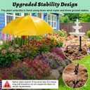 Plant Umbrella for Outdoor Plants 2/4 Pack, 35.43" Upgraded Large Plant Shade with Wind Rope & Stakes, 80% UV Block Waterproof Garden Shade for Potted Flowers Vegetables