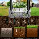 Lawn Core Aerator Tool, Manual Lawn Aerator Tool with Spring-Loaded Automatic Soil Ejection Loosener, Pre-Assembled Stainless Steel Spikes, Dual-Layer Design&Wide Foot Plate for Yard Garden Aeration