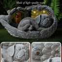 MoDinity Dog Memorial Gift, Angel Memorial Dog Statue with Photo Frame, Forever My Guardian Angel Garden Solar Light Dogs for Pet Memorial Stone