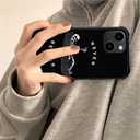 ZHEGAILIAN Compatible with iPhone 14 Plus Case, Never Better Skeleton Cases, Tempered Glass Back+Soft Silicone TPU Shock Protective Case for Apple