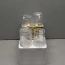 Wall Sconces Set of Two, Hardwired Brushed Gold Bathroom Sconces Wall Lighting with Clear Glass, Modern Sconces Wall Decor Set of 2 Bathroom Light fixtures for Mirror Hallway (Bulbs Not Included)